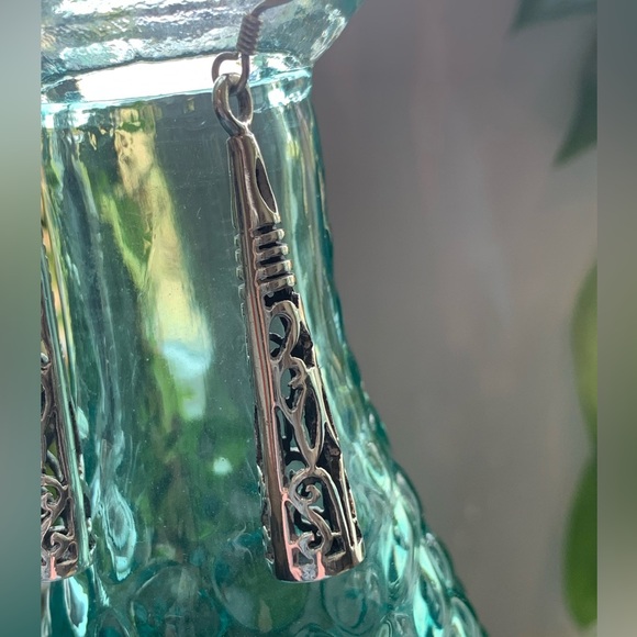 Silpada RARE VERY HTF Sterling Filigree Cone French Wire Earrings - Picture 4 of 10